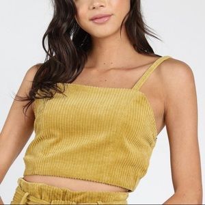 Honey Corduroy Crop Top